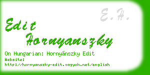 edit hornyanszky business card